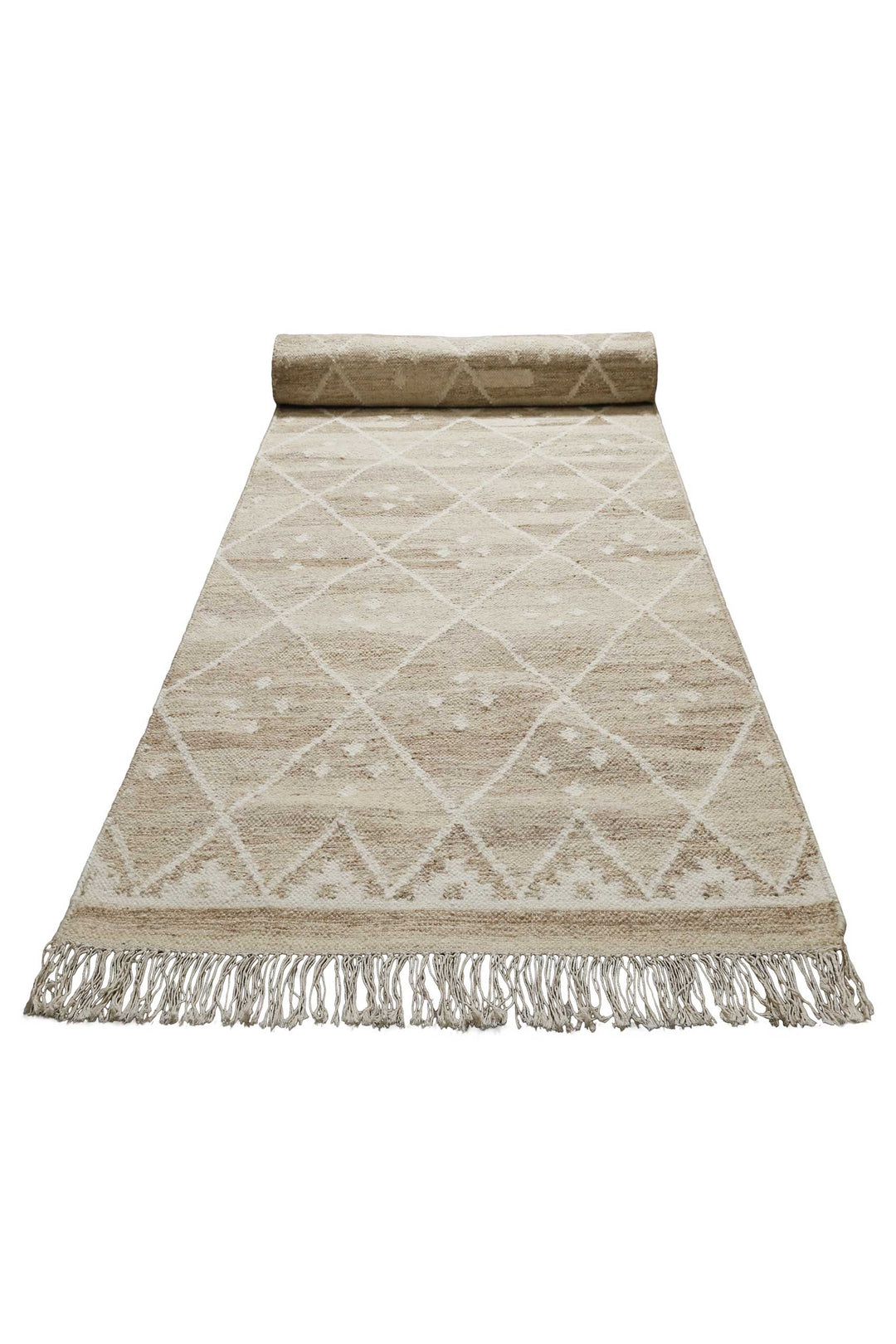 Vermont Teppich beige braun meliert Kurzflor rechteckig