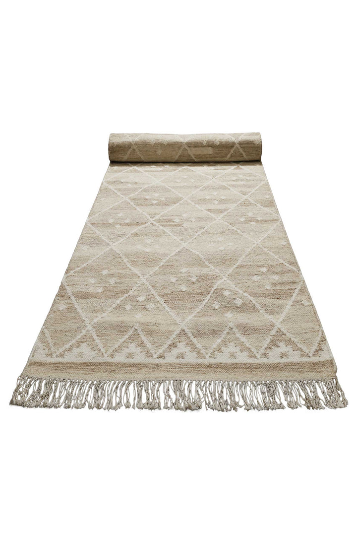 Vermont Teppich beige braun meliert Kurzflor rechteckig