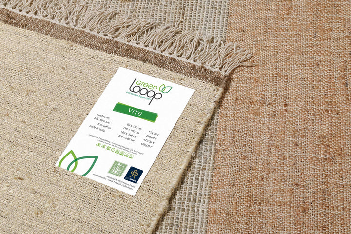 Vito Teppich sand beige Kurzflor rechteckig