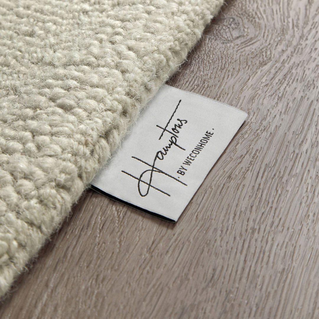 Kurzflor Teppich Creme Weiß aus Schurwolle "Hamptons ELEVEN" WECONhome