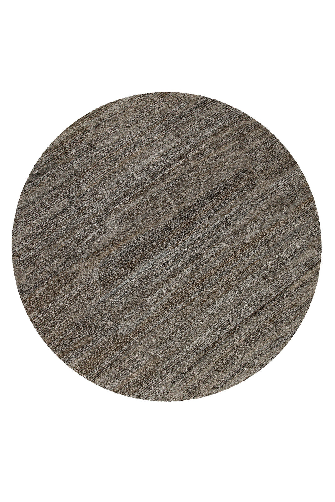 Kurzflor Teppich Rund Grau Braun meliert "Hamptons EIGHTEEN" WECONhome