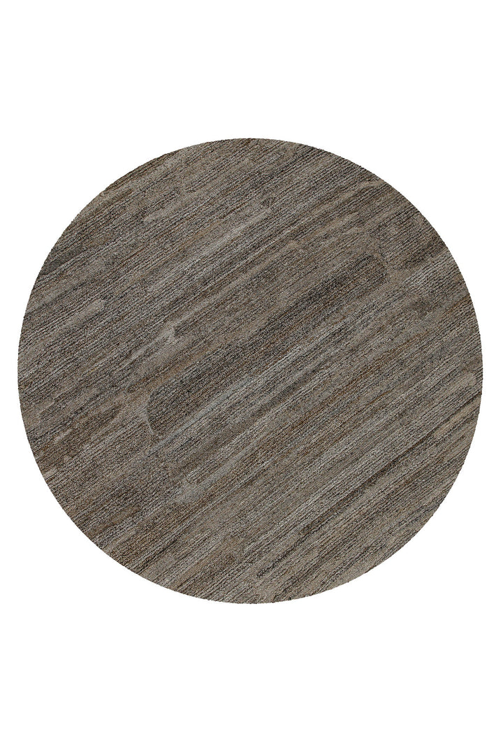 Kurzflor Teppich Rund Grau Braun meliert "Hamptons EIGHTEEN" WECONhome