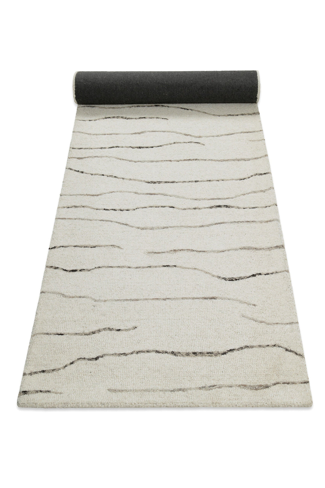 Kurzflor Teppich Creme Weiß aus Schurwolle "Hamptons ELEVEN" WECONhome