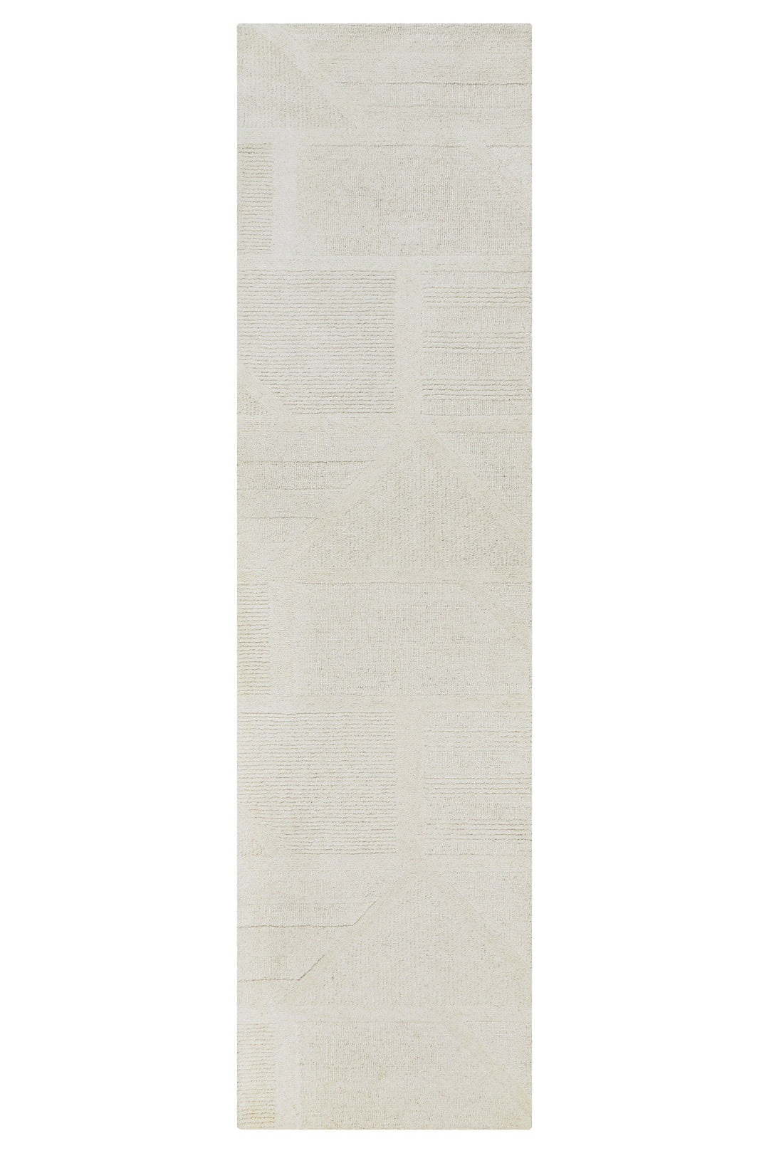 Kurzflor Teppich Creme Weiß aus Schurwolle "Hamptons FIFTEEN" WECONhome