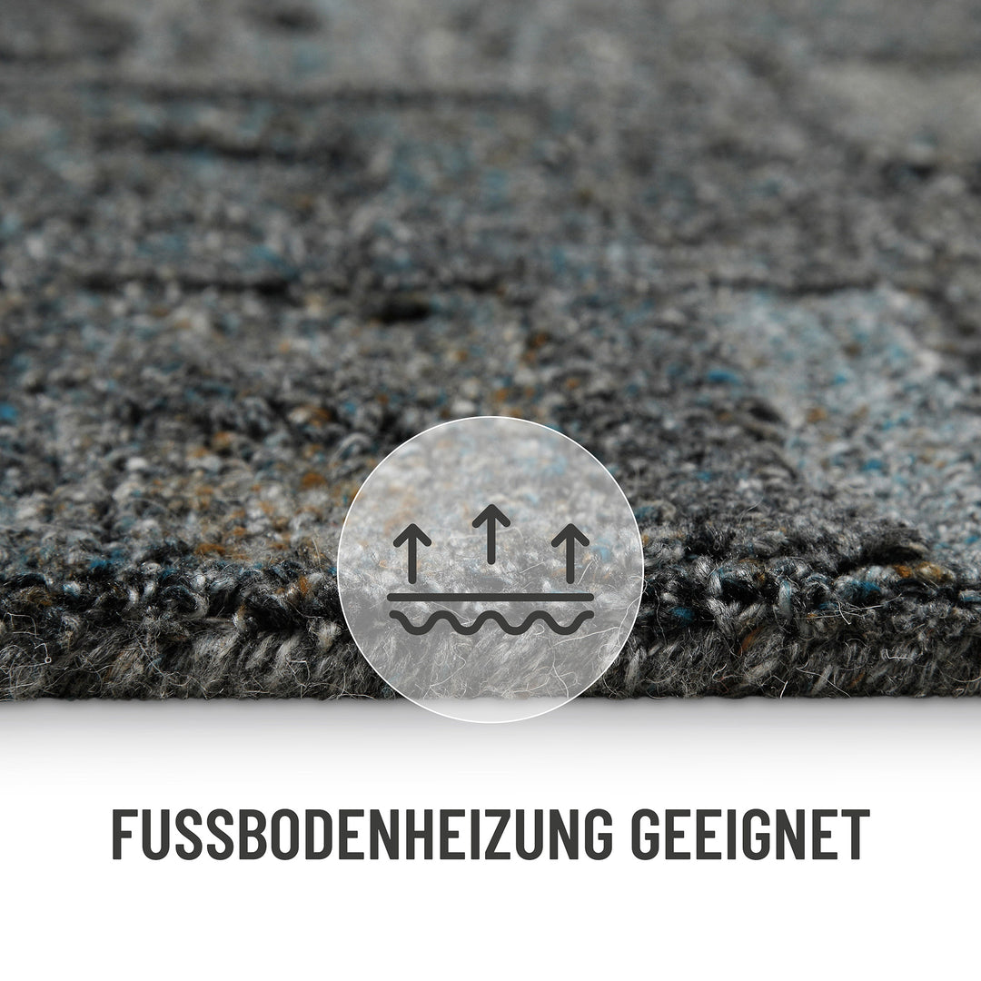 Nahaufnahme der Teppichkante vom Hamptons FORTYTWO mit sauberer Einfassung und robuster Verarbeitung.