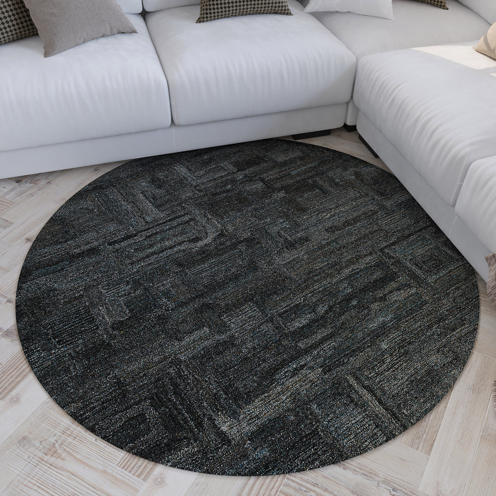 Hamptons FORTYTWO Teppich aus rückwärtiger Perspektive im Wohnraum mit moderner und ausgewogener Designwirkung.