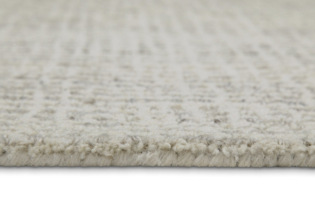 Kurzflor Teppich Rund Greige meliert "Hamptons FOURTEEN" WECONhome