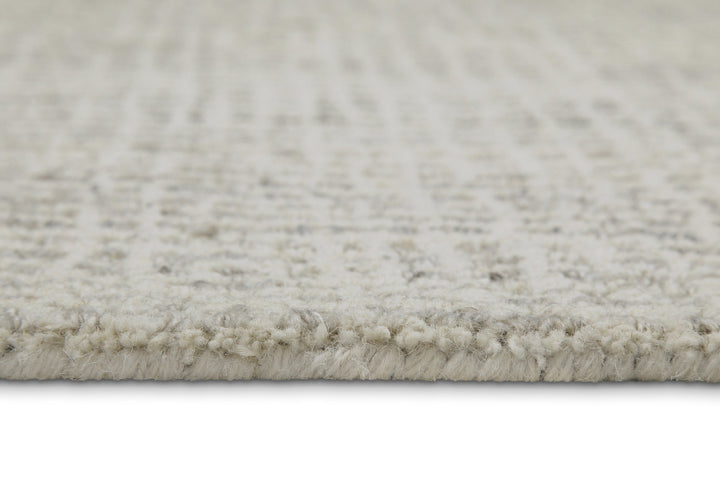 Kurzflor Teppich Rund Greige meliert "Hamptons FOURTEEN" WECONhome