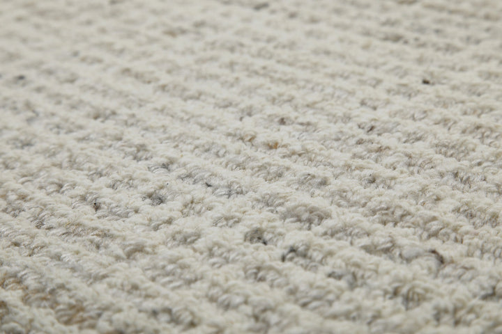 Kurzflor Teppich Rund Greige meliert "Hamptons FOURTEEN" WECONhome