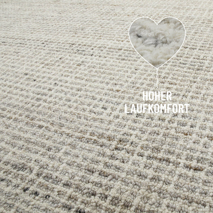 Kurzflor Teppich Greige meliert "Hamptons FOURTEEN" WECONhome