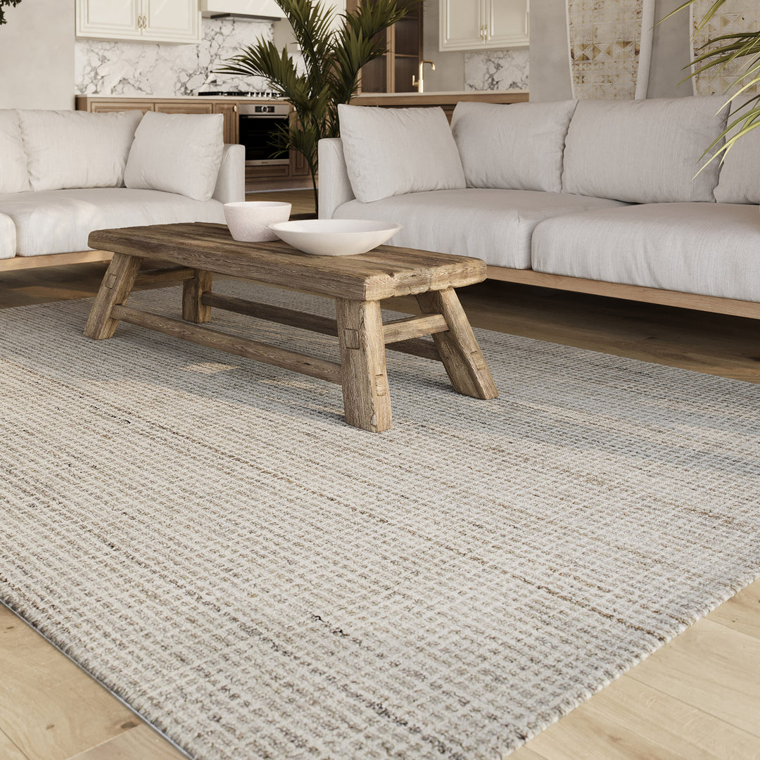 Kurzflor Teppich Greige meliert "Hamptons FOURTEEN" WECONhome