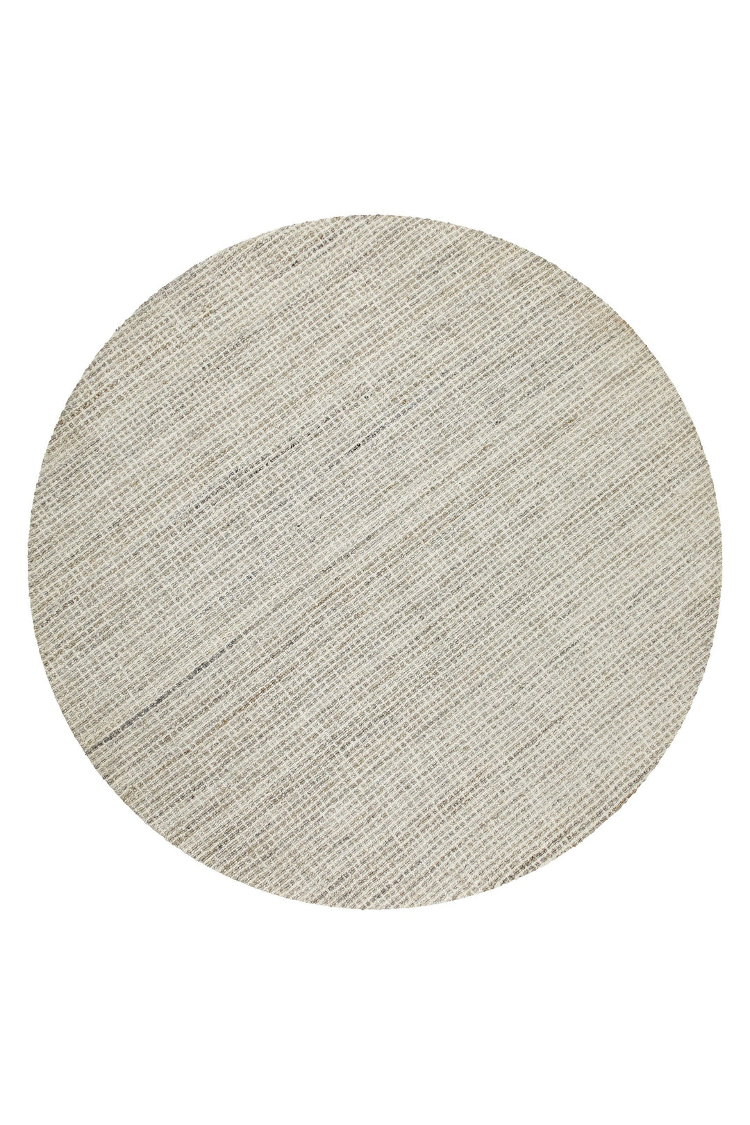 Kurzflor Teppich Rund Greige meliert "Hamptons FOURTEEN" WECONhome