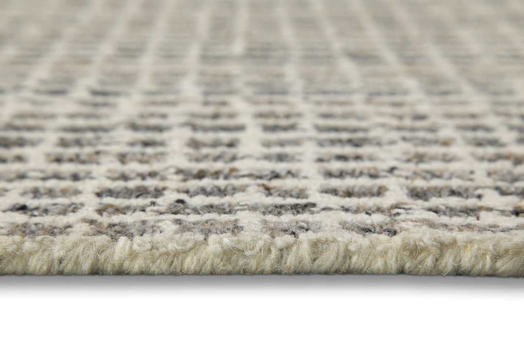 Kurzflor Teppich Rund Grau Braun meliert "Hamptons FOURTEEN" WECONhome
