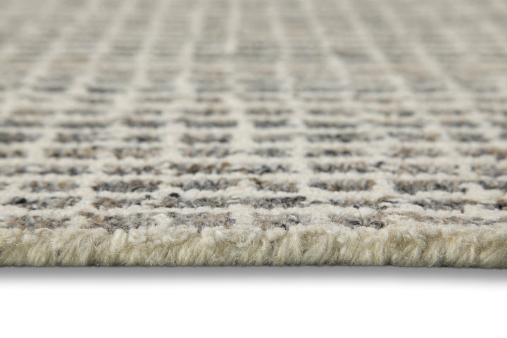 Kurzflor Teppich Rund Grau Braun meliert "Hamptons FOURTEEN" WECONhome