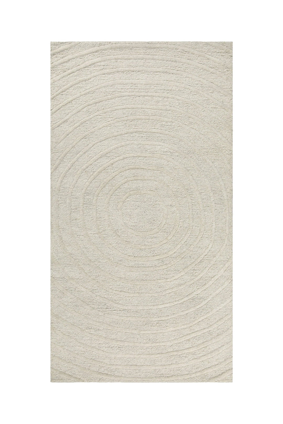 Kurzflor Teppich Creme Weiß aus Schurwolle "Hamptons NINETEEN" WECONhome