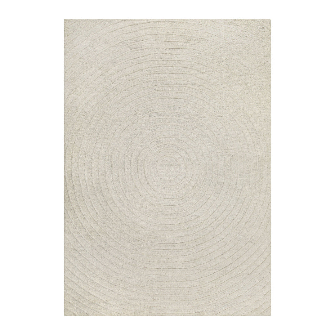 Kurzflor Teppich Creme Weiß aus Schurwolle "Hamptons NINETEEN" WECONhome