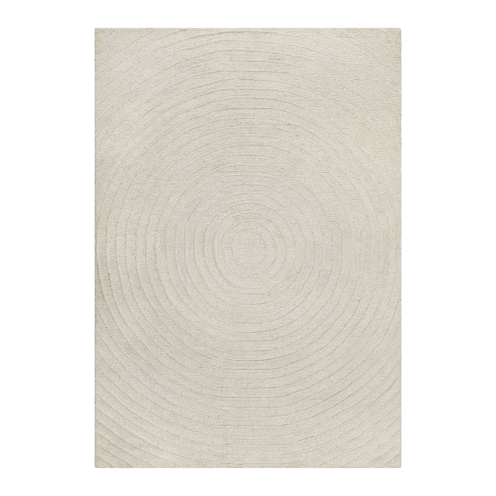 Kurzflor Teppich Creme Weiß aus Schurwolle "Hamptons NINETEEN" WECONhome