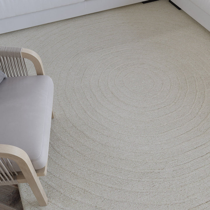 Kurzflor Teppich Creme Weiß aus Schurwolle "Hamptons NINETEEN" WECONhome