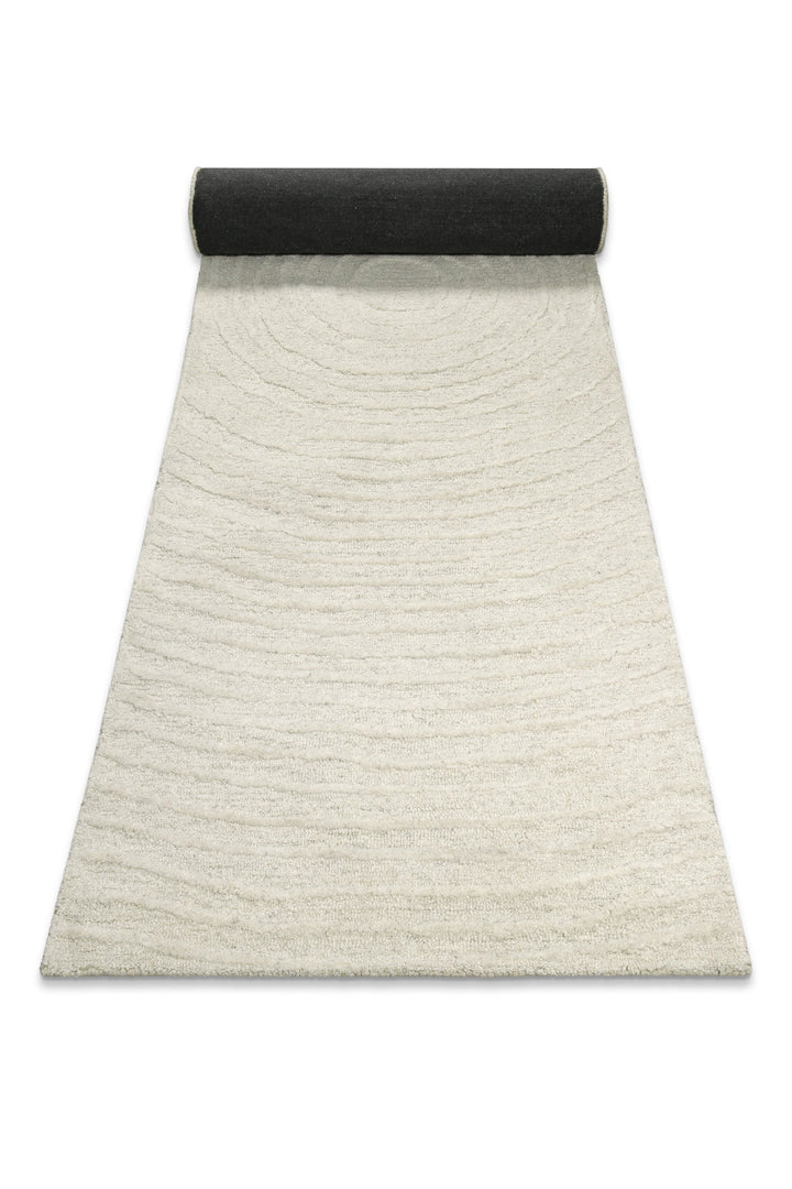 Kurzflor Teppich Creme Weiß aus Schurwolle "Hamptons NINETEEN" WECONhome