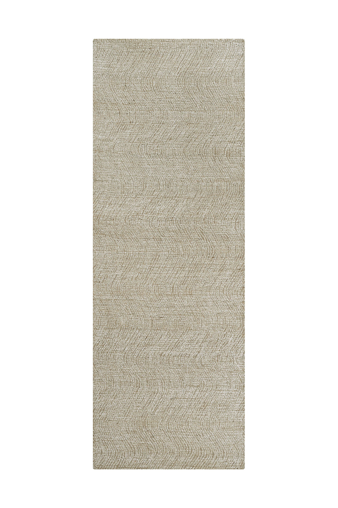 Kurzflor Teppich Rund Sand Beige aus Schurwolle "Hamptons THIRTEEN" WECONhome
