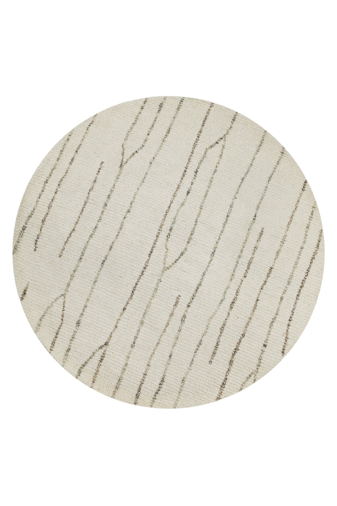 Kurzflor Teppich Rund Creme Weiß "Hamptons THIRTYNINE" WECONhome