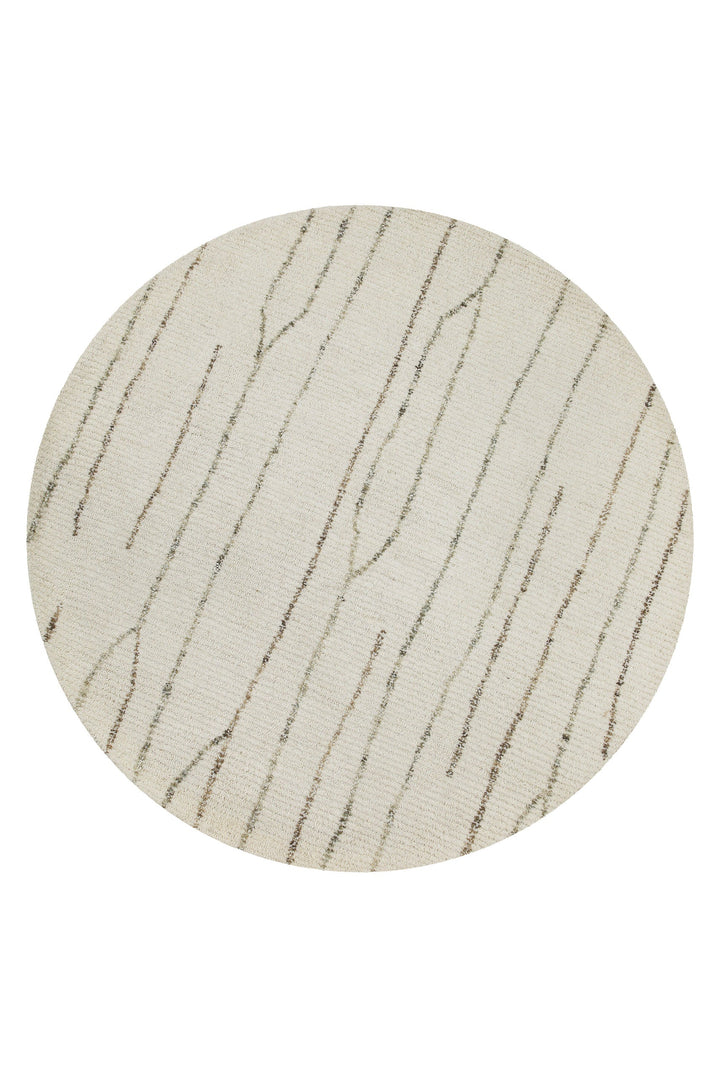 Kurzflor Teppich Rund Creme Weiß "Hamptons THIRTYNINE" WECONhome