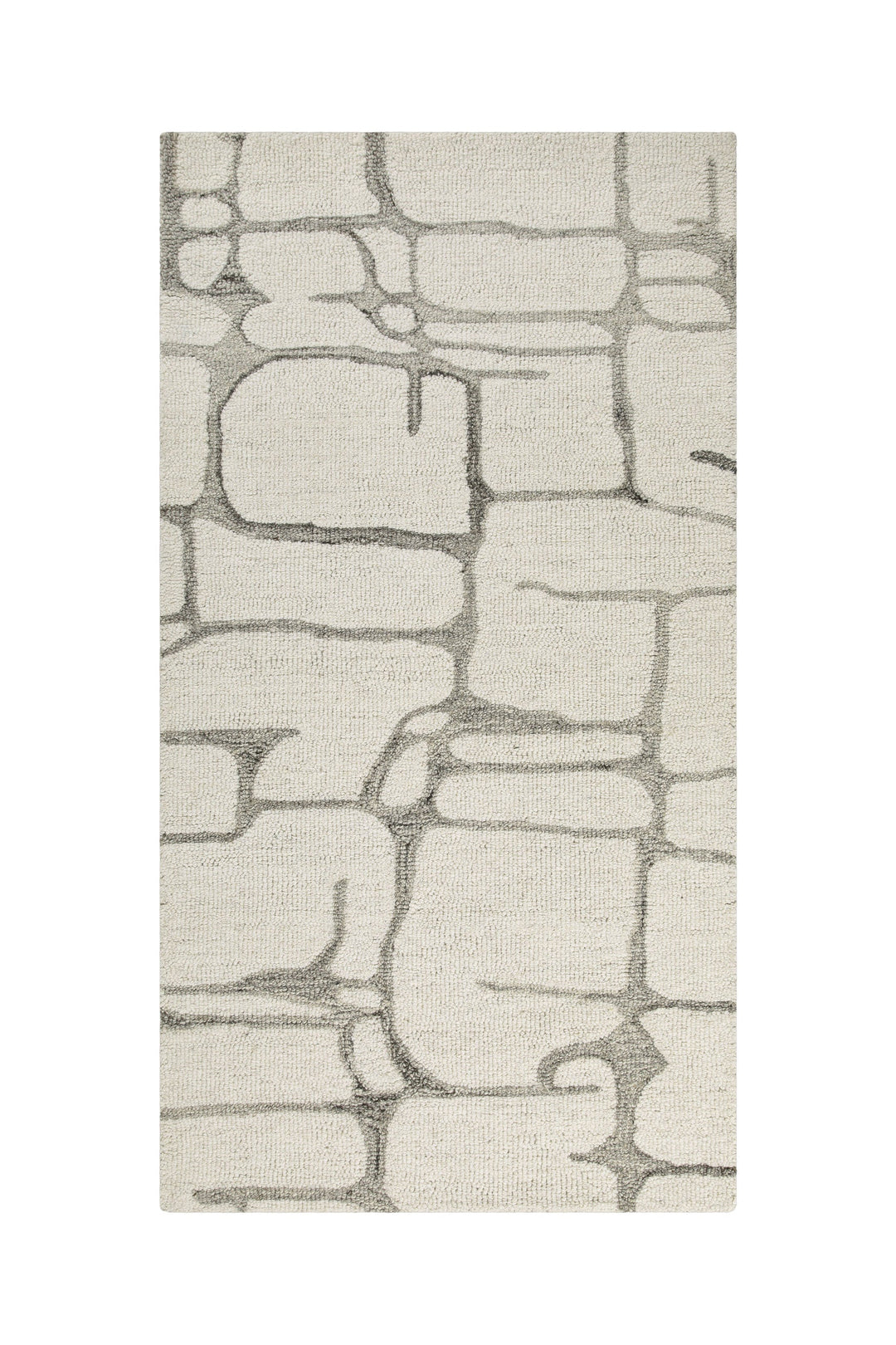 Kurzflor Teppich Creme Weiß aus Schurwolle "Hamptons TWELVE" WECONhome