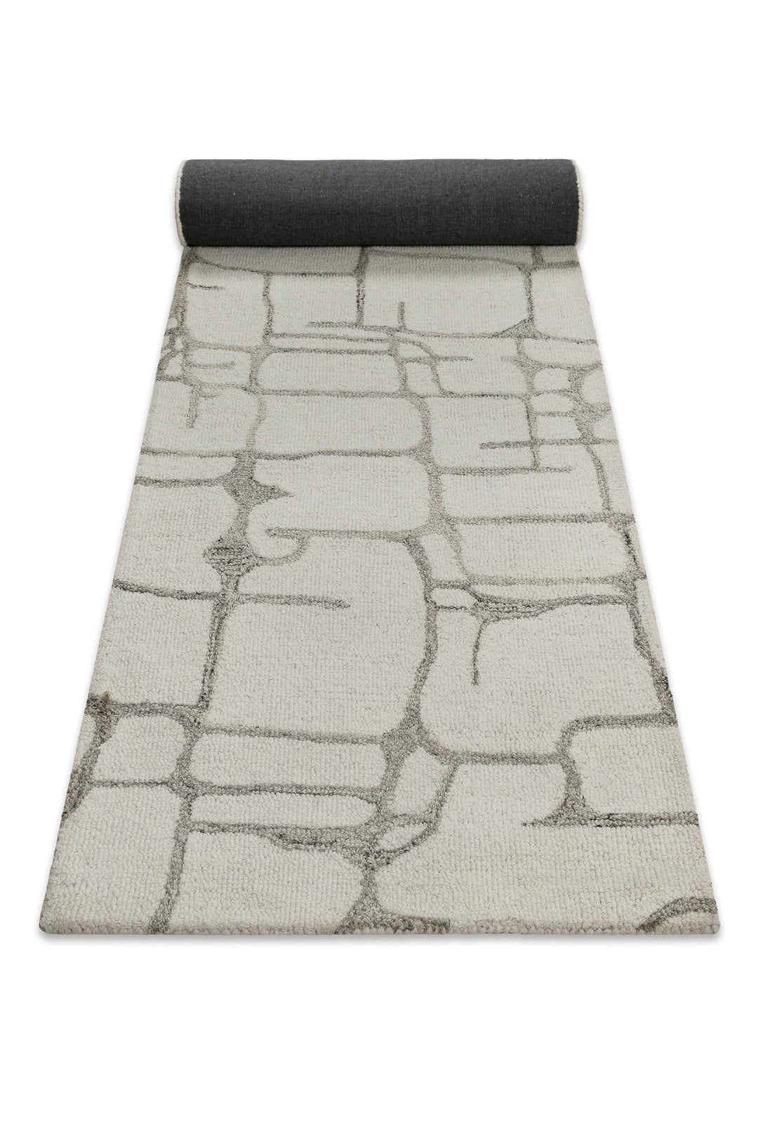 Kurzflor Teppich Creme Weiß aus Schurwolle "Hamptons TWELVE" WECONhome