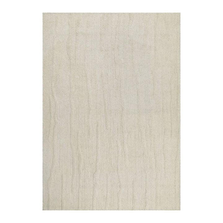Kurzflor Teppich Creme Weiß aus Schurwolle "Hamptons TWENTY" WECONhome