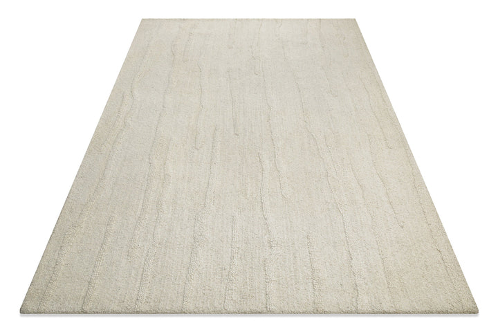 Kurzflor Teppich Creme Weiß aus Schurwolle "Hamptons TWENTY" WECONhome
