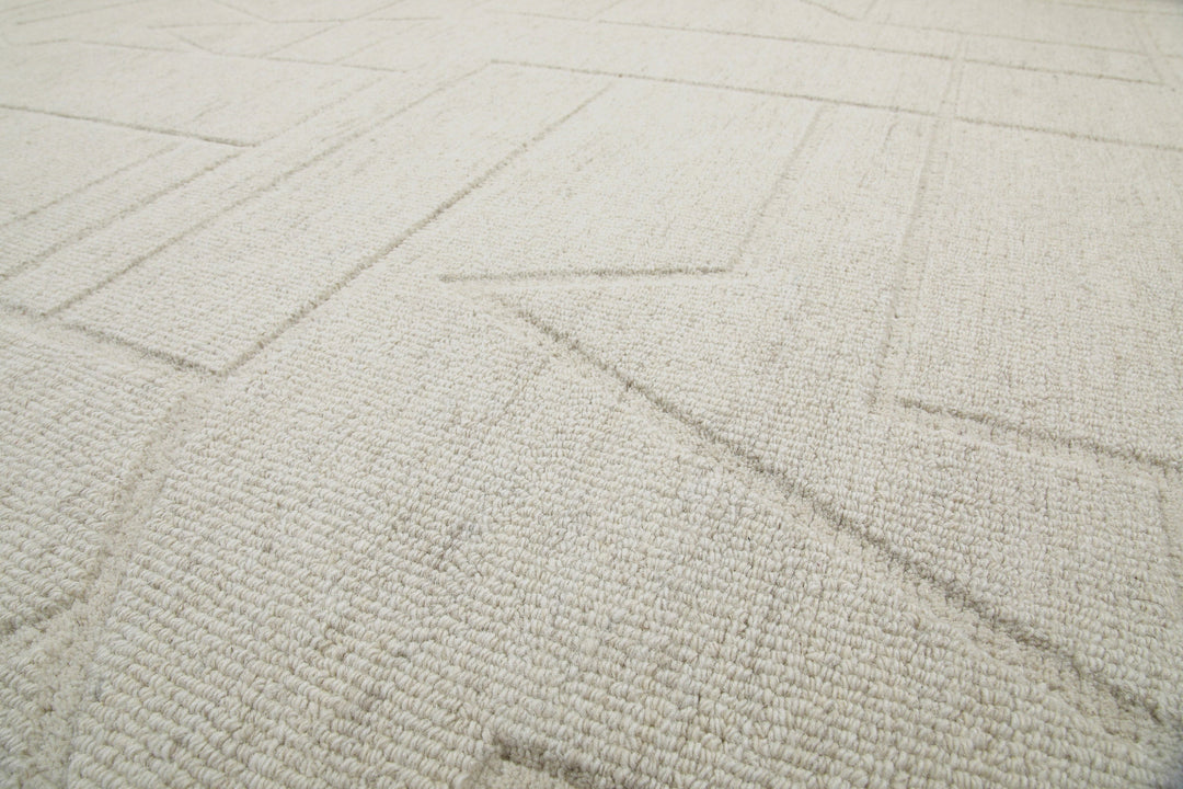 Kurzflor Teppich Rund Creme Weiß "Hamptons TWENTYEIGHT" WECONhome