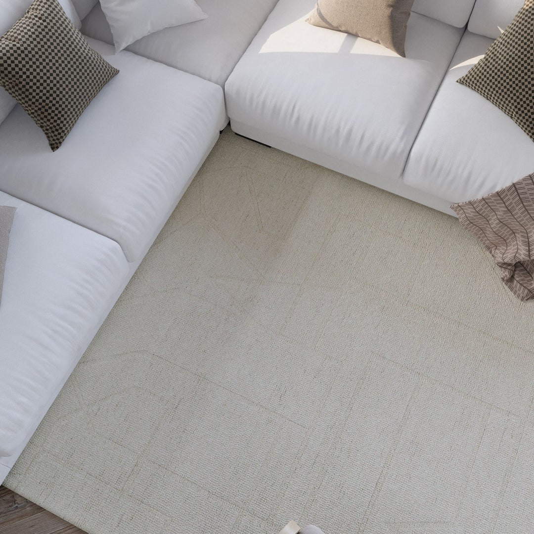 Kurzflor Teppich Creme Weiß "Hamptons TWENTYEIGHT" WECONhome