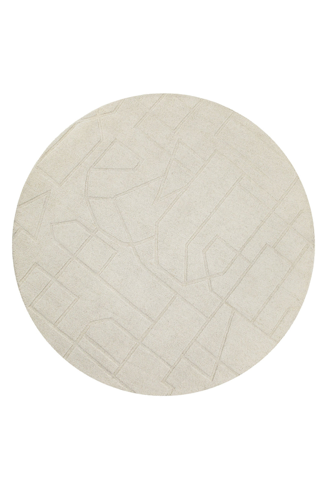 Kurzflor Teppich Rund Creme Weiß "Hamptons TWENTYEIGHT" WECONhome