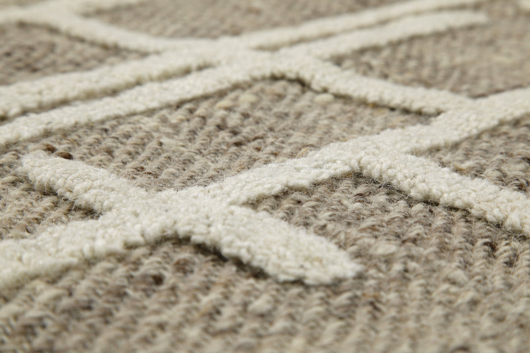 Kurzflor Teppich Rund Taupe meliert "Hamptons TWENTYFIVE" WECONhome