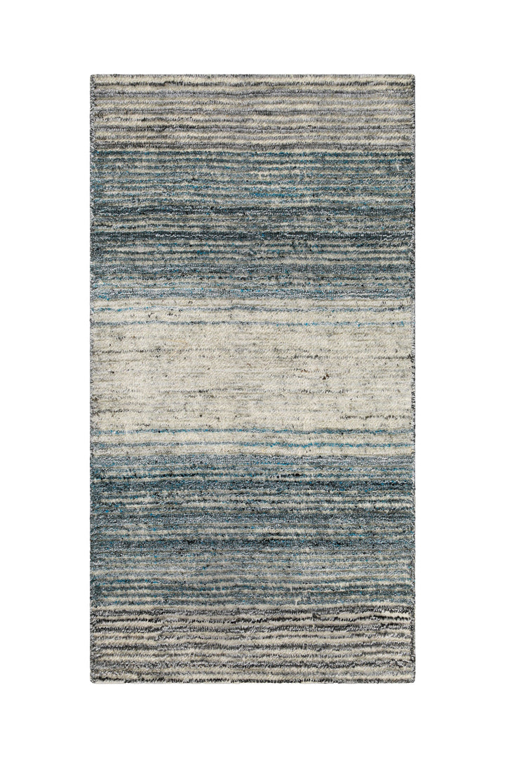 Kurzflor Teppich Grau Blau meliert "Hamptons TWENTYFOUR" WECONhome