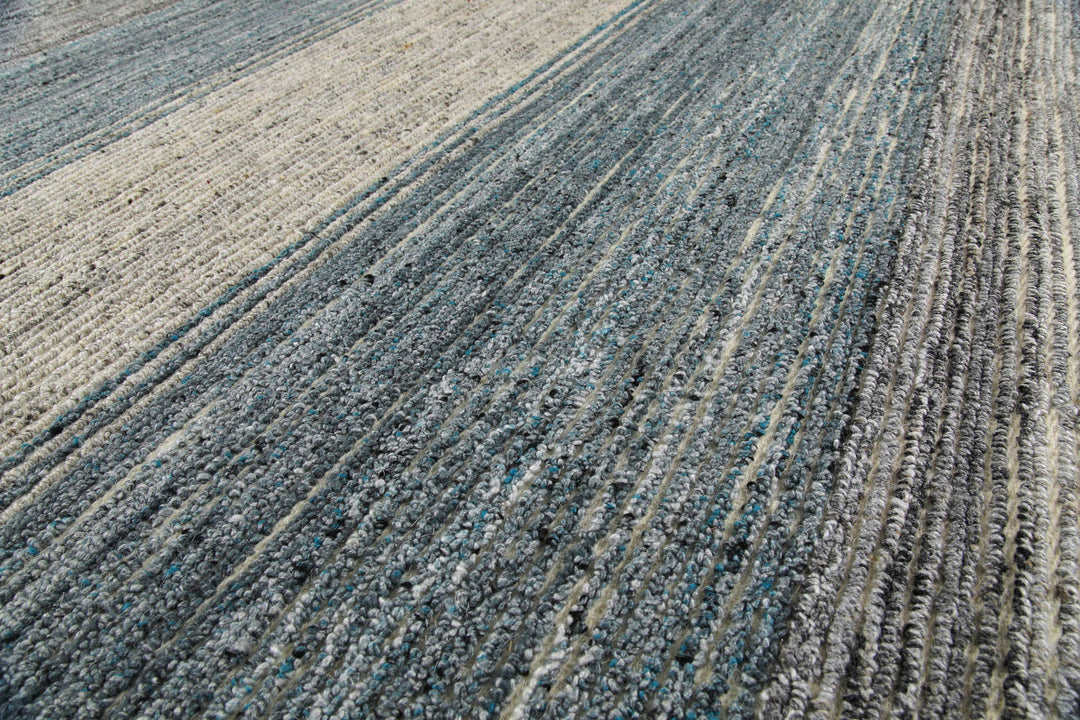 Kurzflor Teppich Grau Blau meliert "Hamptons TWENTYFOUR" WECONhome
