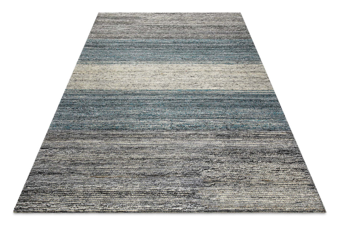Kurzflor Teppich Grau Blau meliert "Hamptons TWENTYFOUR" WECONhome
