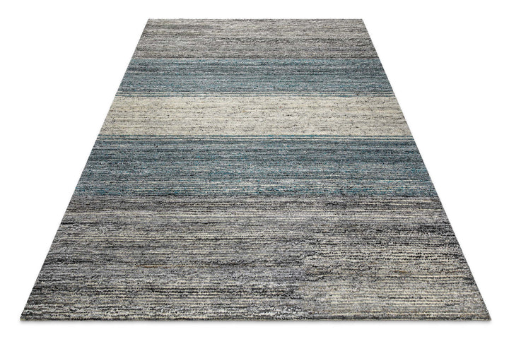 Kurzflor Teppich Grau Blau meliert "Hamptons TWENTYFOUR" WECONhome
