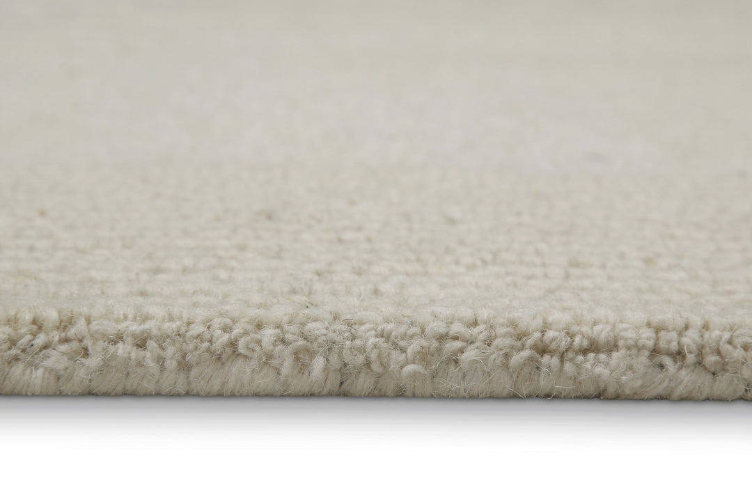 Kurzflor Teppich Creme Weiß aus Schurwolle "Hamptons TWENTYONE" WECONhome