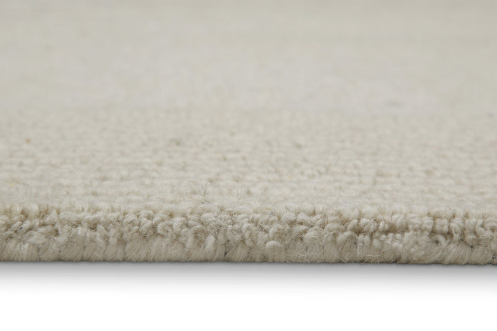 Kurzflor Teppich Rund Creme Weiß aus Schurwolle "Hamptons TWENTYONE" WECONhome