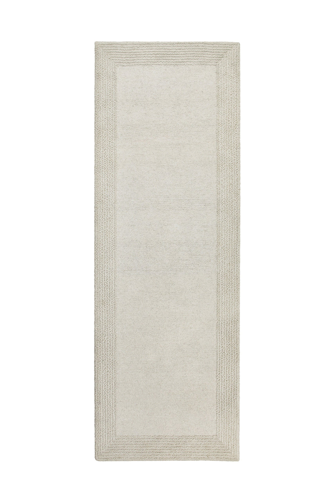 Kurzflor Teppich Creme Weiß aus Schurwolle "Hamptons TWENTYONE" WECONhome