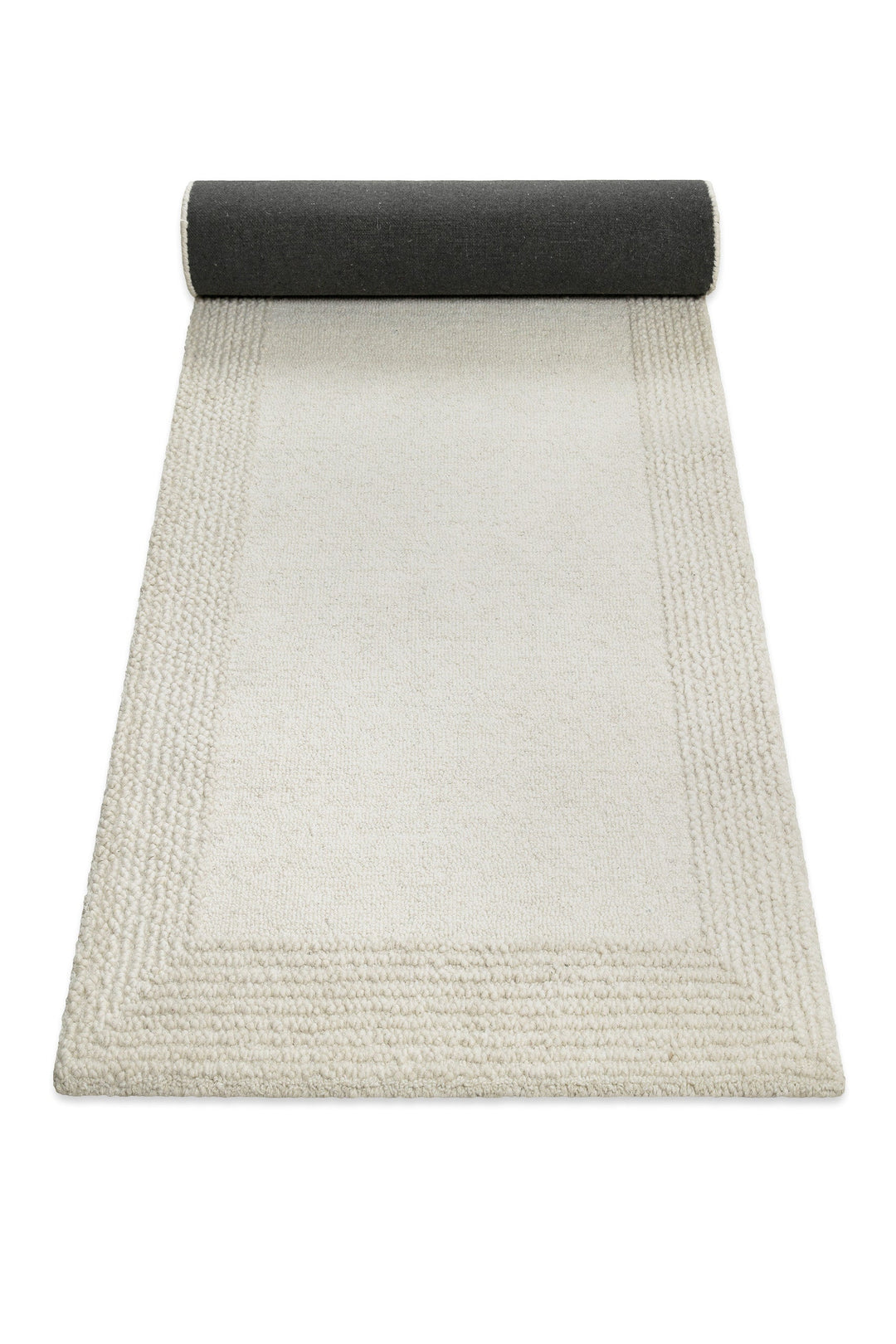 Kurzflor Teppich Creme Weiß aus Schurwolle "Hamptons TWENTYONE" WECONhome