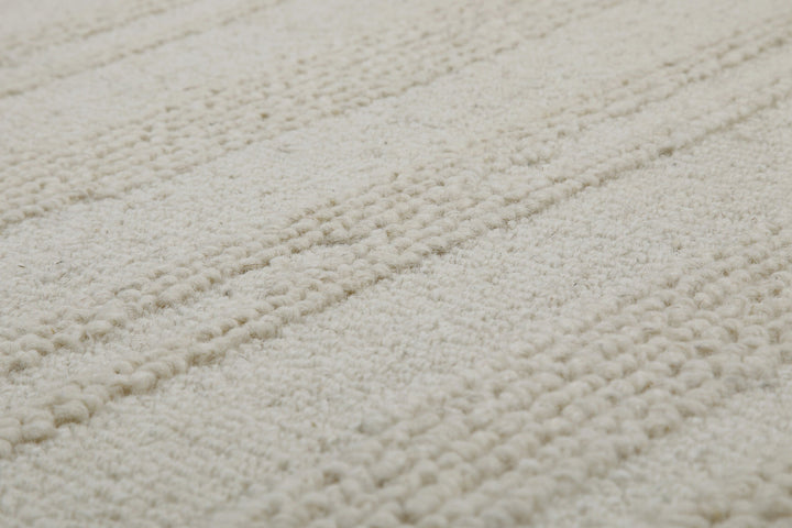 Kurzflor Teppich Rund Creme Weiß "Hamptons TWENTYSEVEN" WECONhome