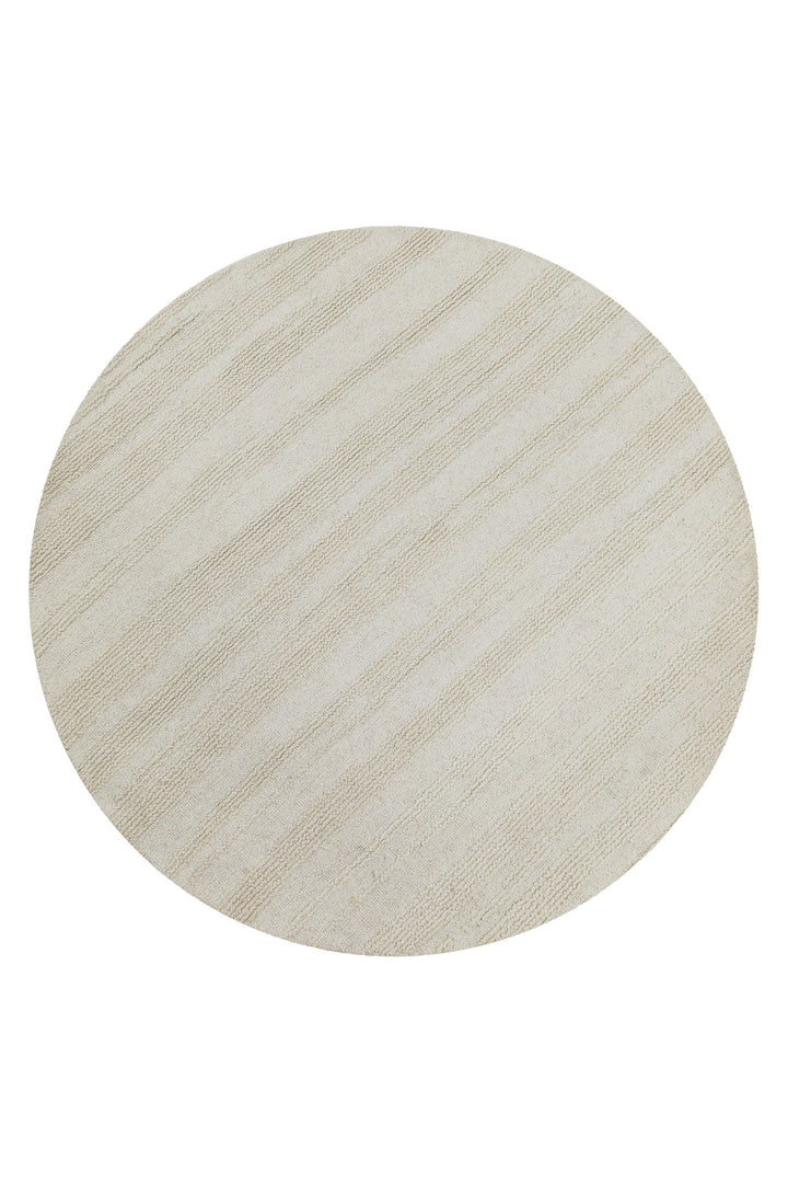 Kurzflor Teppich Rund Creme Weiß "Hamptons TWENTYSEVEN" WECONhome