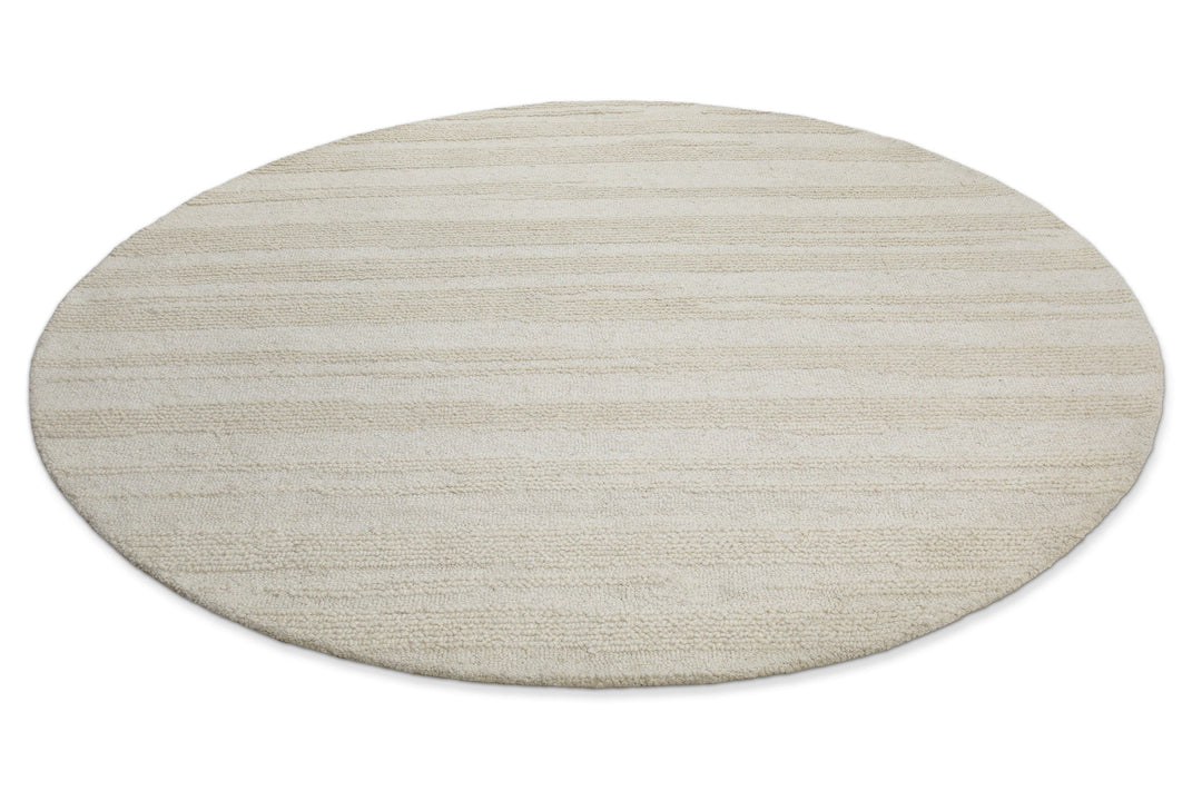 Kurzflor Teppich Rund Creme Weiß "Hamptons TWENTYSEVEN" WECONhome