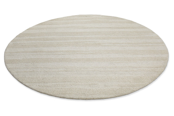Kurzflor Teppich Rund Creme Weiß "Hamptons TWENTYSEVEN" WECONhome