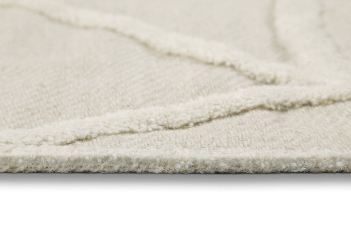 Kurzflor Teppich Rund Creme Weiß "Hamptons TWENTYSIX" WECONhome