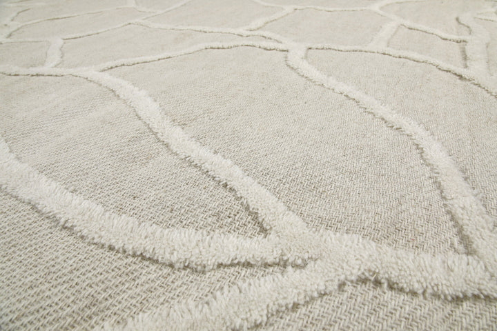 Kurzflor Teppich Rund Creme Weiß "Hamptons TWENTYSIX" WECONhome