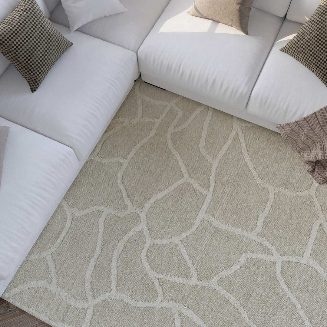 Kurzflor Teppich Creme Weiß "Hamptons TWENTYSIX" WECONhome