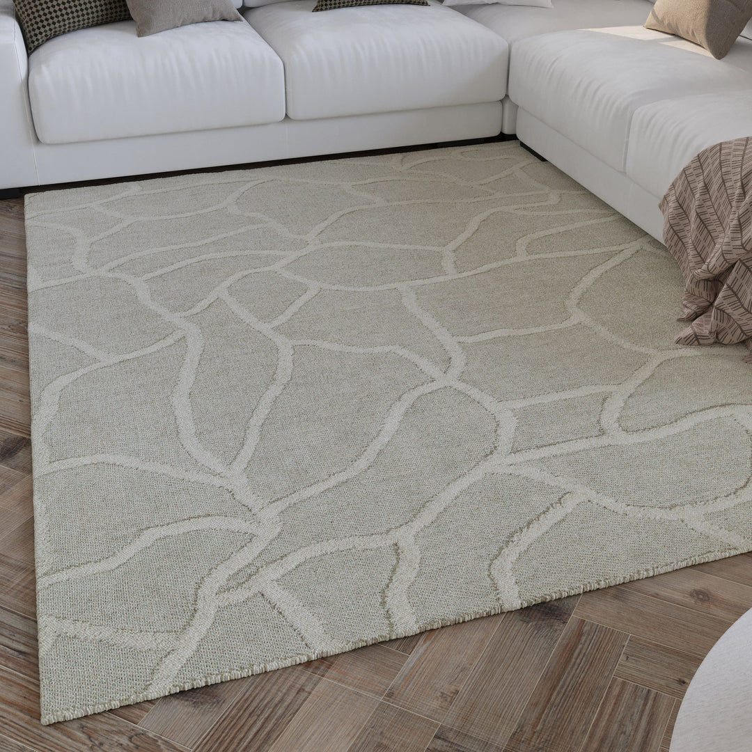 Kurzflor Teppich Creme Weiß "Hamptons TWENTYSIX" WECONhome